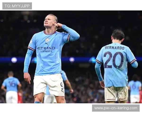 哈兰德梅开二度助曼城2比1领先，本赛季五大联赛双响5次居首，曼城队长哈兰德